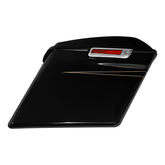 HR3 Black Quartz 5" Stretched Extended Saddlebags For Harley Touring 2014-2023